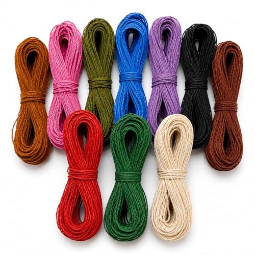 Kit Hilo Encerado 1 mm – 300 m (10 Colores) – Poliéster Premium que No Ennegrece al Quemar – Para Pulseras, Macramé, Bisutería y Cuero – simplemacrame