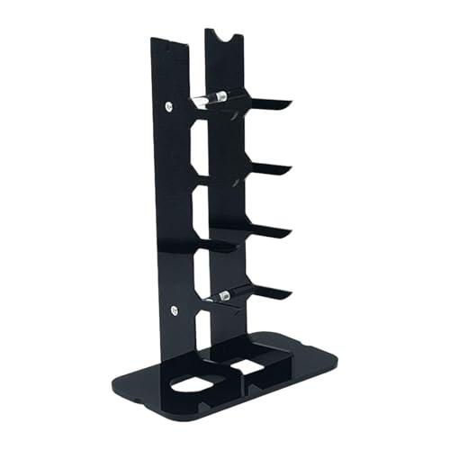 NonMiFyR Soporte de Exhibición Acrílico Exhibidor Cuchillos Rack Porta Cuchillos Soporte Navajas Organizador de Almacenamiento Material Resistente Adecuado, Negro, Individual