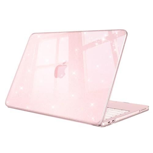 Fintie Funda para MacBook Neo de 13 Pulgadas (A3404) con Chip A18 Pro 2026, Funda Protectora Rígida Ultradelgada Snap Cover Compatible con MacBook Neo de 13 Pulgadas, Rosa (Purpurina)