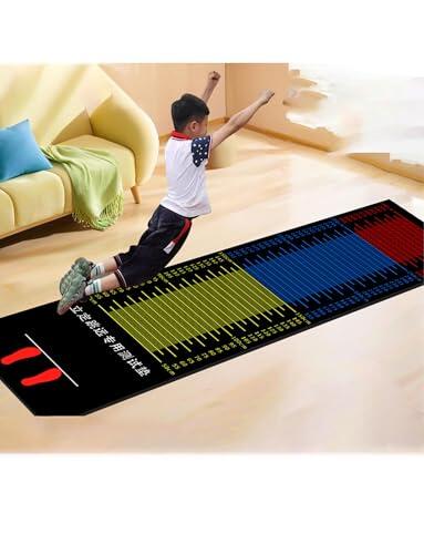 WBLING Tapete portátil para Pruebas de Salto de Longitud de pie, 350x90 cm, medición precisa, Superficie Antideslizante para Deportes Escolares.