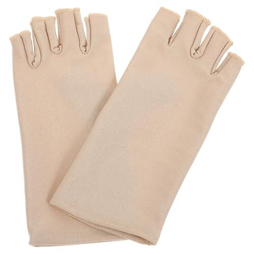 SILENRADAWN Guantes de Protección Solar UV para Mujer, sin Dedos y Transpirables, Guantes de Medio Dedo para Conducción y Ciclismo en Exteriores
