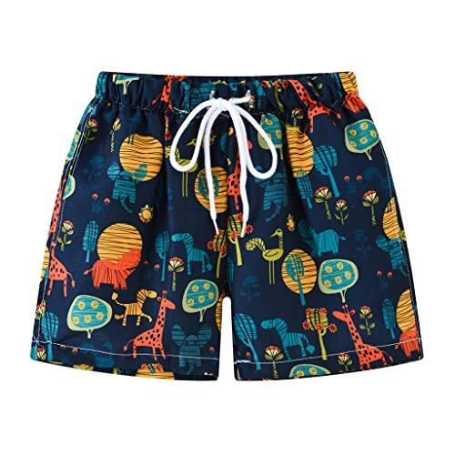 Genérico Bañador Bebe Playa Bañadores Traje De Baño Secado Rápido con Forro De Mesh Y Cintura Elástica Pantalones Cortos Baño Estampado Cómodo Ligero Elástico para Playa Piscina Y Surf 2-8 Años