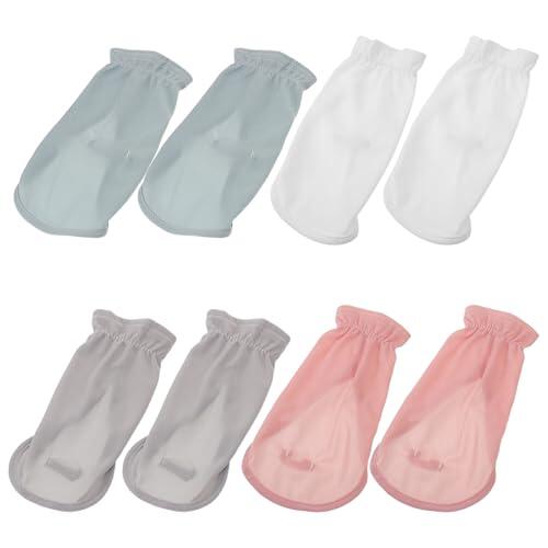 Roleader 4 Pares de Guantes sin Dedos para Mujer Protección Solar UV, Poliéster Transpirable, Multifuncionales para Ciclismo y Paseos en Verano