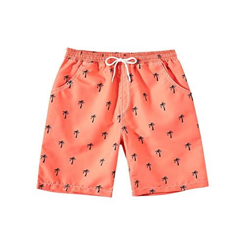 Bañador Infantil Bañadores Para Niño Shorts De Baño Secado Rápido Con Forro De Mesh Y Cintura Elástica Pantalón Corto Natación Estampado Tropical Cómodo Ligeros Para Piscina Playa Y Surf 5-14 Años