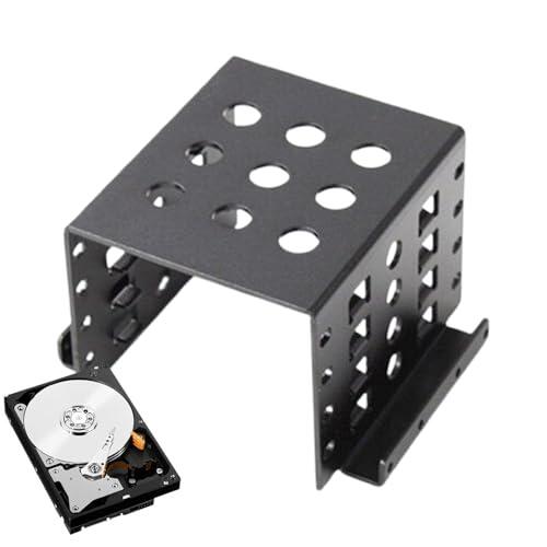 Jaula de disco duro, soporte de montaje de unidad, organizador de almacenamiento a prueba de golpes para bahía de expansión, soporte de hardware interno, marco de chasis de metal, de 5.25