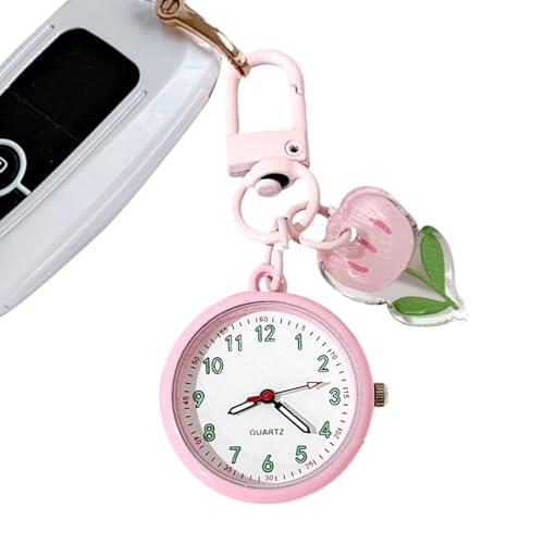 Generico Reloj De Bolsillo Para Niños: Portátil Luminoso Y A La | Llave De Reloj De Bolsillo Para Niños | Para Bolso De Estudiante Bolso Mochila Bolso Mochila Mochila Viajar Diario De , rosa