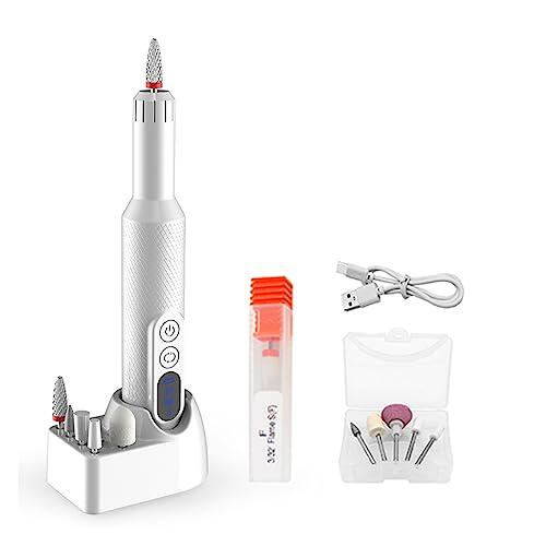 Torno para Uñas, Taladro de uñas inalámbrico, máquina de manicura eléctrica de 18000 RPM, cortador de fresado de torno de uñas portátil for salón de manicura y pedicura