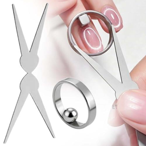 Imán de ojos de gato para uñas, imán circular de ojos de gato, imán de arte de uñas de gel fuerte de ojo de gatito, anillo de imanes de esmalte de uñas de gel redondo de ojo de gatito, herramientas