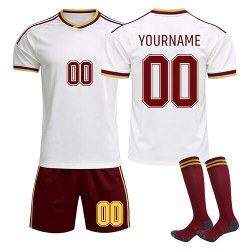 2026 Camisetas Personalizadas De Futbol para Niños Y Hombres, Equipación Fútbol DIY Nombre Número con Conjunto Top Pantalón Corto Y Calcetines Regalo De Futbol