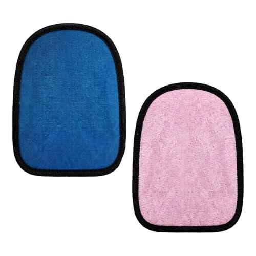 ZEBKEL 2 Piezas Guante Eliminación Arena Playa Talla Única Nylon Rosa Azul Secado Rápido Impermeable Resistente Antideslizante Protección UV para Playa Natación Camping Picnic Exterior Verano Mujeres