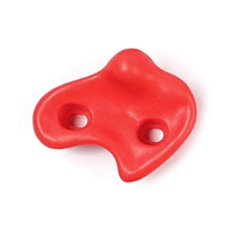 POENVFPO 10 Soportes para Escalada en Roca, Agarre Ergonómico Cómodo de PE con Tornillos de Alta Resistencia para Pared de Escalada Interior y Exterior (Rojo)
