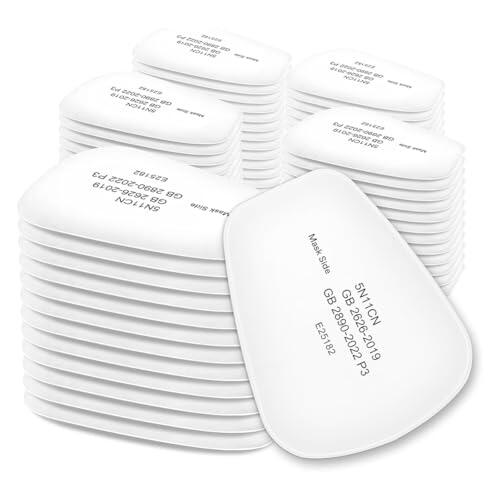 Ehaosea Cartuchos de Filtro para Respirador 5N11 para Filtros de Mascarilla de las Series 6200, 6502 y 7502, para Corte A Prueba de Polvo y con Soplete (80 Unidades)