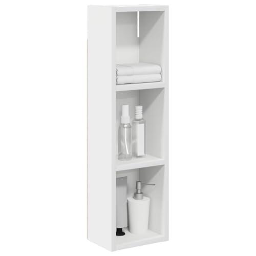 vidaXL Armario de Pared para baño 20 x 14 x 70 cm Madera de ingeniería, Armario de baño Moderno, Estante Rectangular, Almacenamiento práctico, Ahorro de Espacio, diseño Elegante y contemporáneo