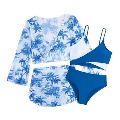 Genérico BañAdores NiñA Natacion,Traje De BañO Ajustado para NiñA Bikini De Cuatro Piezas Novedad De 2025