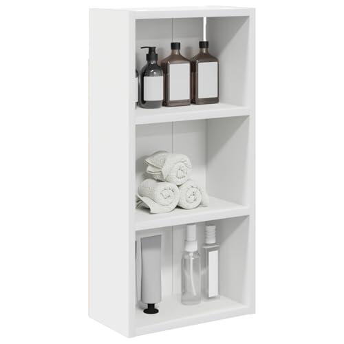 vidaXL Armario de Pared para baño con Estante 30 x 16 x 62,5 cm, Armario de baño Moderno, Estante Rectangular, Almacenamiento práctico, Ahorro de Espacio, diseño Elegante y contemporáneo