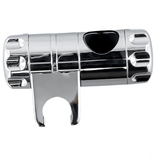 HEIBTENY Soporte de cabezal de ducha ajustable para riel deslizante de 25 mm, soporte ABS cromado con fuerte agarre para deslizarse, accesorio de repuesto para baño