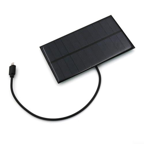 Panel de cargador solar portátil 5V 2W con USB para acampar al aire libre senderismo mochilero fuente de alimentación adaptador de luz de jardín equipo de supervivencia