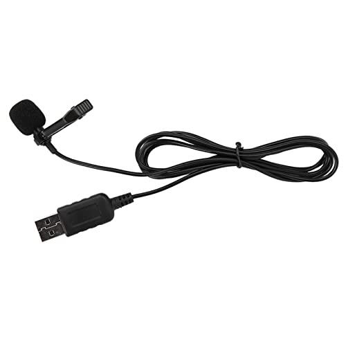 Naroote Mini Micrófono USB con Clamp/Holder de Alta Sensibilidad para PC, Salida Estéreo Omnidireccional de 360° para Transmisión por Internet y Video Chat, Diseño Liviano y Portátil para Grabación,