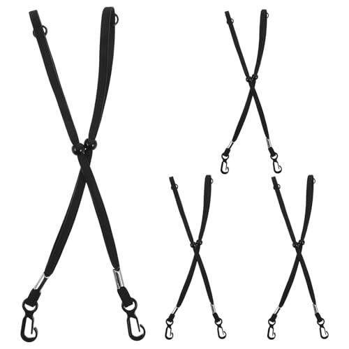 Toyvian 8 Piezas Correas Desmontables para Guantes de Esquí y Manoplas, por Paquete, Color Negro, Material Poliéster, Diseño Conveniente para Deportes de Invierno y Montañismo