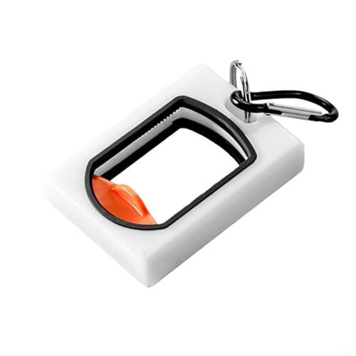 Kivivaka Organizador blanco que brilla en la oscuridad con llavero para cinturón de herramientas, soporte de corbata ABS para un almacenamiento eficiente