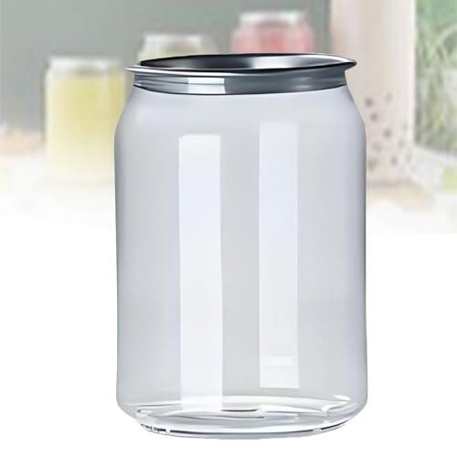 Vasos selladores de latas de plástico desechables a prueba de fugas con tapas de aluminio para boba y batidos, compatibles con máquina de sellado de latas, paquete de 200