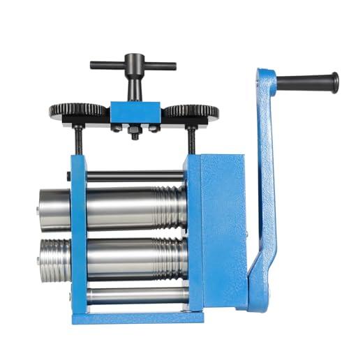 JDBDU Máquina de laminación manual 3 en 1 de 65 mm, laminador manual combinado con presión de presión ajustable, herramienta de laminación precisa para diseño y reparación de joyas, procesamiento de