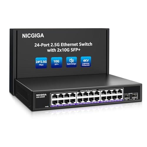 Revoluciona tu red local: Switch Ethernet NICGIGA de 24 puertos a 2.5G y 10G SFP+