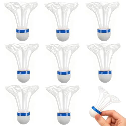 GXGM 8 Piezas volantesbádminton resistentes al viento, pelotas de bádminton corcho de doble cabeza resistentes al viento para actividades al aire libre e interiores, entrenamiento y juegos ocio