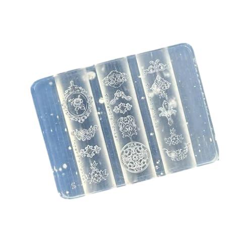 Molde de silicona con nudo chino detallado para uñas profesionales, diseños de alivio artístico, joyería, colgante, resina, manualidades, creaciones, uñas, escultura