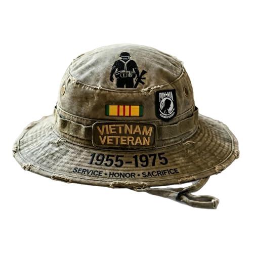 Sombreros para Veteranos De Vietnam, Material Suave Y Cómodo, 40x26x30 Cm, Sombrero Patriótico Bordado, Militares para Exteriores, Sombreros De De Verano, Ligeros Y Transpirables, para