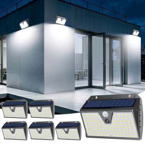 Iluminación exterior eficiente: análisis de las luces solares Giliwosy de 6 unidades