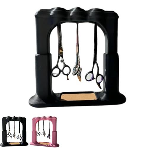 Colgador magnético de tijera, soporte magnético antideslizante que ahorra espacio para hasta 9 pares, 3 puntos reforzados, organizador de herramientas montado en la pared para amantes (Black)