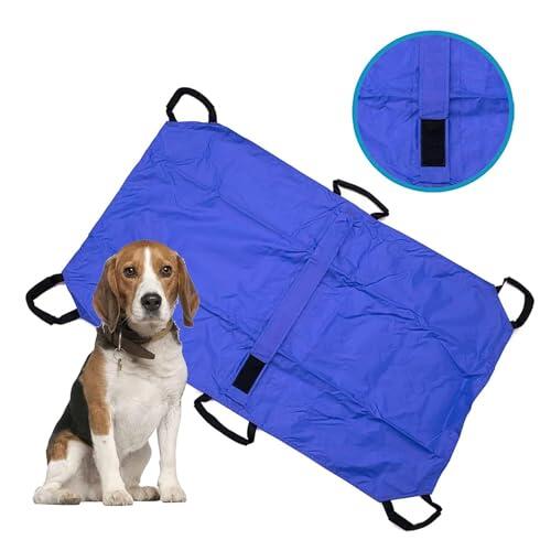 Emergency Stretcher Camilla Para Perros, Camilla Plegable Y Suave Para Animales, Transporte Plegable De Animales Domésticos De Nailon, Para Rescate De Perros Y Otros, Con Asas Resistentes(Blue)