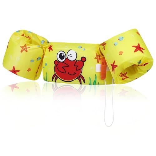 MoKo Chaleco Flotador Natación Niños Cangrejo Amarillo 9-23kg