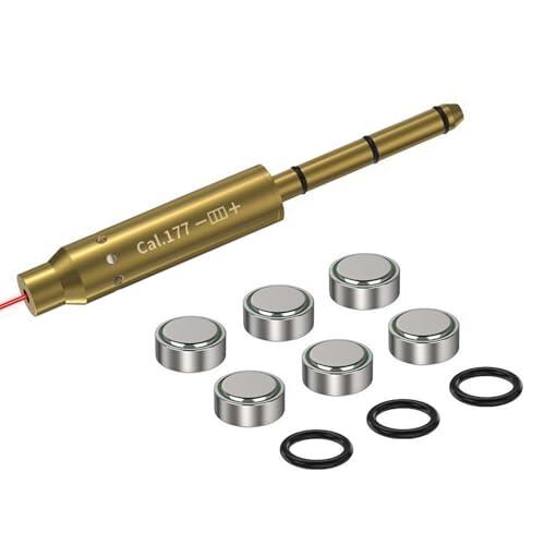 Colimador Láser 4.5mm(.177)/27mm/6.5mm/ 9mm/22LR para Armas de balines (Aire Comprimido) | Calibrar el Visor rápido - [Uso Exclusivo Actividades Deportivas]