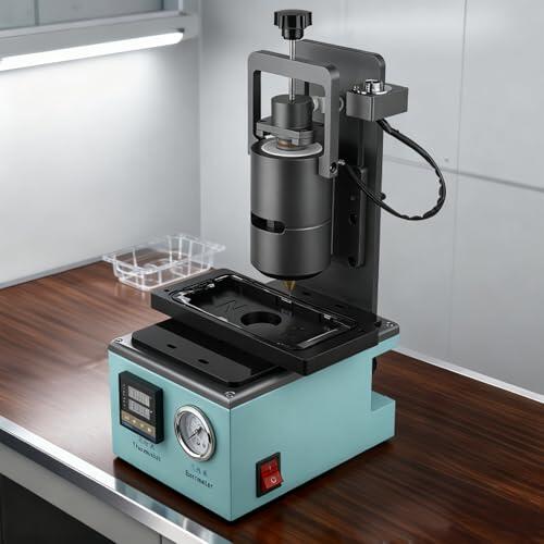 Máquina dispensadora de pegamento termofusible, diseño semiautomático, pantalla LCD, medidor de presión para componentes electrónicos, fácil operación y visualización en tiempo real