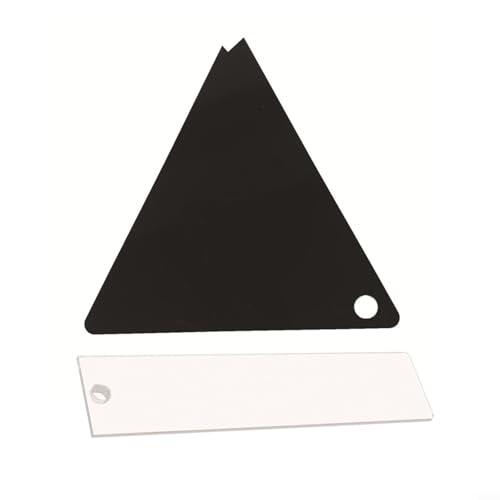 KiraKira Juego de 2 raspadores de cera de esquí, herramientas acrílicas triangulares y rectangulares, afinación de snowboard, raspador seguro de PTFE de 4 mm de grosor para eliminar el exceso de cera