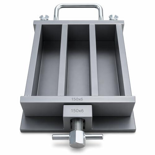 Cubeta de acero triple lugar 40 x 40 x 160 mm para prismas – Molde profesional para probinillos hormigón y mortero