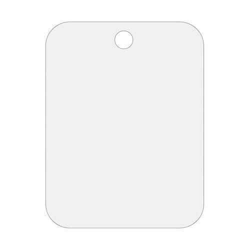 EasyByMall Espejo de ducha sin niebla para afeitarse, espejo acrílico de montaje en pared para baño, espejo portátil de afeitado de mano con reflejo claro, 13 x 17 cm