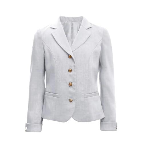 FJIXUO Chaqueta for niñas, estilo coreano, manga larga, color negro, ideal for primavera y otoño. tipo blazer con botones Para Entrenamiento Y Ejercicio(16)