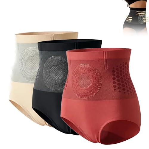 Yacriso Pantalones Cortos termogénicos para Esculpir quemagrasas, Pantalones Cortos moldeadores de Cuerpo con Control de Barriga de Cintura Alta para Mujeres, Pantalones de Yoga (3pcs,XL)