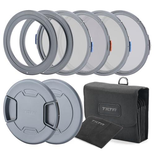 Tilta Kit Eefinitivo de Filtros Magnéticos Illusion, Filtro Polarizador Circular con Black Mist 1/4, ND32, Adaptador VND, Anillos Adaptadores de 77 mm/82 mm, Fundas Protectoras TF-MFK-B