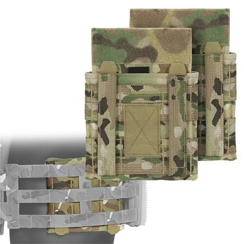 LZAQHMT Paquete De 2 Bolsillos Laterales Tácticos para Placas 6x6 Bolsillos Laterales MOLLE para Placas para Portaplacas JPC2.0 – Equipo De Protección para Airsoft Y Caza(O)