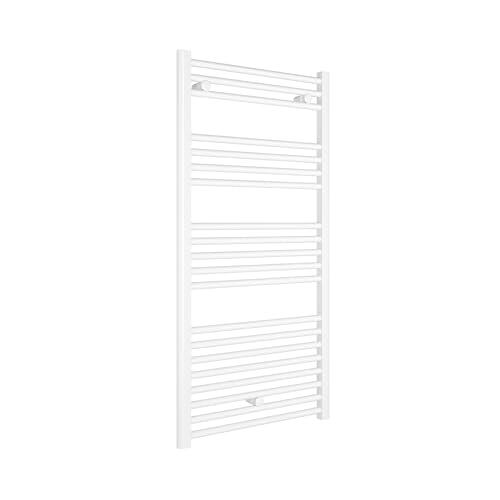 facula - Radiador Toallero DE Agua Ocean Blanco 1188x550mm | (NO Eléctrico) | 3 Soportes + purgador | Conexiones 3x1/2