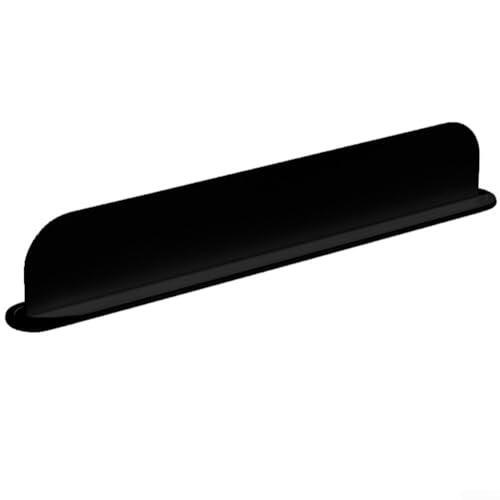 Fregadero de silicona para protección contra salpicaduras para cocina, tablero deflector de agua reutilizable para salpicaduras en la encimera, apto para lavavajillas, 49 x 5 x 8,5 cm, gris (negro)