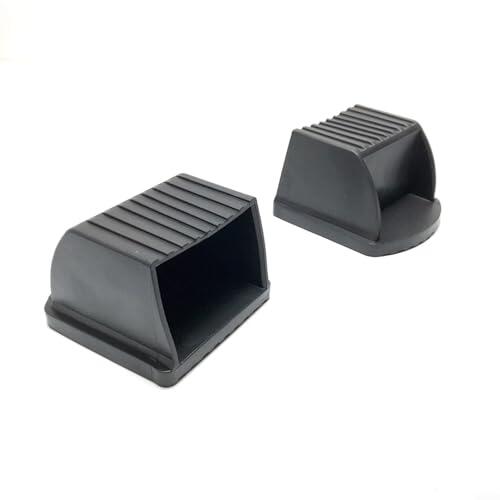 EXTRWORY Extremo rectangular para equipos de fitness de 70 x 50 mm, protectores de goma para evitar resbalones y proteger el suelo en gimnasios caseros y centros comerciales