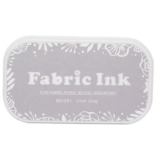 VBESTLIFE Almohadilla de Tinta de Colores, Accesorios de Bricolaje, Tinta de Color Brillante para Tela de Papel para Sellos de Goma, Duradera y Segura, para Manualidades (BD-281 gris frío)