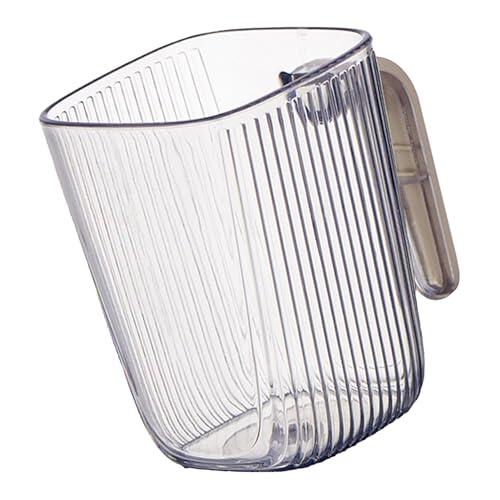 Fdit Taza para Cepillado de Dientes, Pet ABS Transparente y Grueso, sin Rebabas con para Baño, Taza para Enjuague Bucal, Transparente, Duradera, Fácil de Limpiar