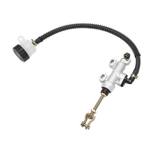 Yinhing Keeway Superlight 125 Freno Trasero Maestro Motocicleta Freno de Pedal Trasero Bomba de Cilindro Maestro Hidráulico para Depósito Plateado (WHITE)