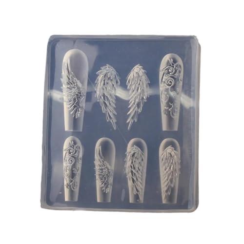 Crea elegantes uñas 3D para arte y joyas con lazo, juego de silicona flexible para suministros de manualidades, uso diario casual, herramienta de manualidades